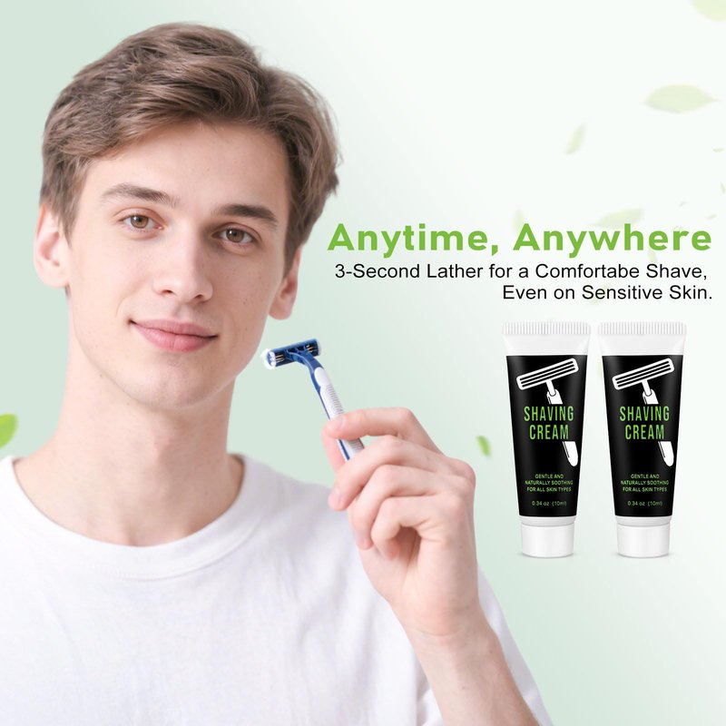 10ml/0.35fl oz Shaving Cream Bulk Travel,Disposable Shaving Cream in Bulk Travel Shave Cream for Homeless Hotel(pack of 150)
