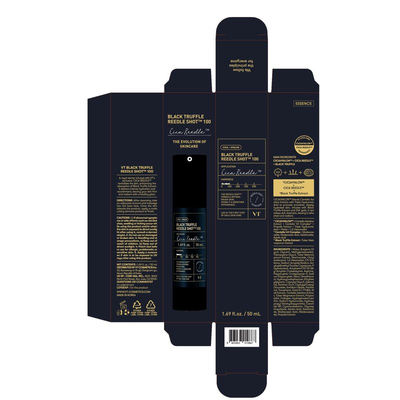 VT COSMETICS Black Truffle Reedle Shot 100 Serum with Black Truffle Extract & 24K Gold Spicule Microneedling Formula, Korean Skincare, 1.69 fl oz(50ml)
