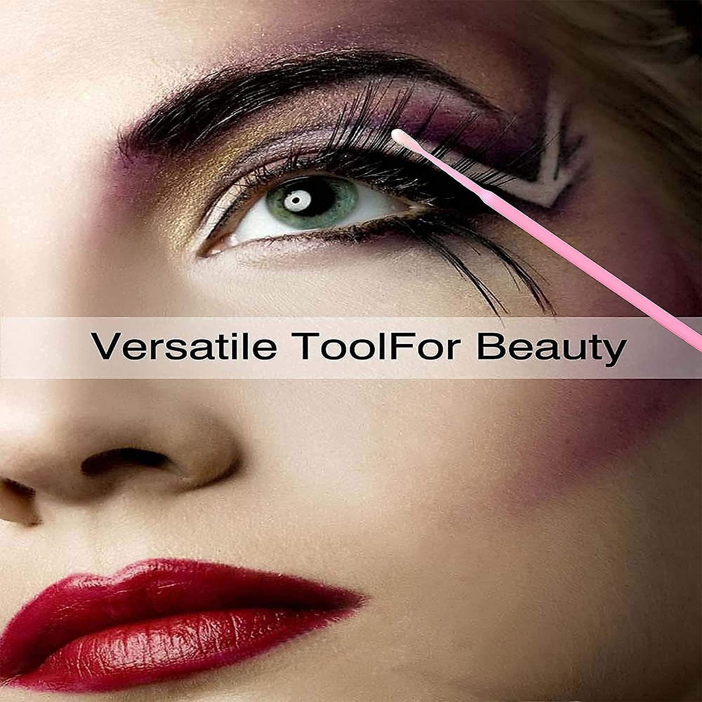 2100PCS Disposable Micro Applicators Brush for Eyelash and Make up Brushes and Personal Care Microswabs Pink (Head Diameter: 2.0mm)
