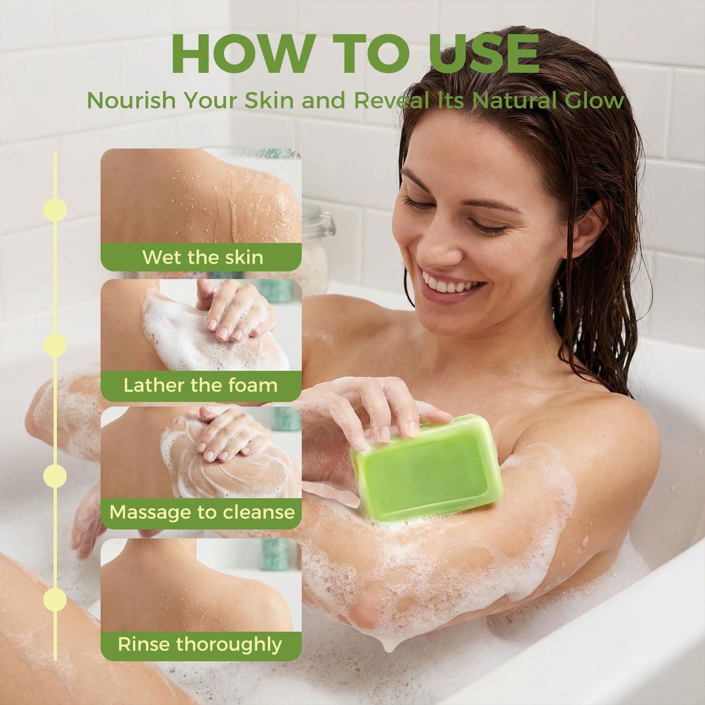 MUREND Tea Tree Soap, Relief Oil Soap Bar Infused with Tea Tree Oil, Foot & Body Soaps for Healthy Skin, Addresses Skin Irritations, Deep Pore Cleansing, Gentle Exfoliating Soap Bar for Men Women