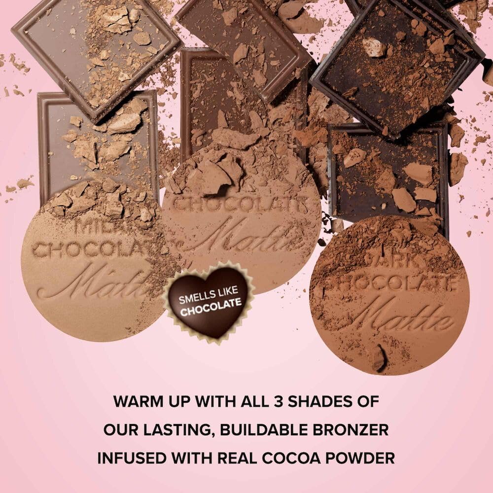 Too Faced Chocolate Soleil Matte Bronzer | Long Lasting + Cruelty Free, 0.28 Ounce, Dark Chocolate