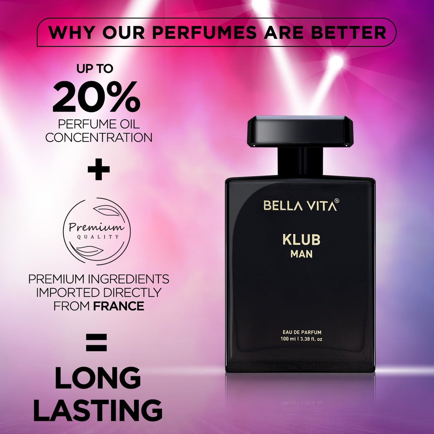 Bella Vita Luxury Men’s Premium Perfume Gift Bundle | Gift Set (4 x 0.68 fl. oz.) & KLUB Eau De Parfum (3.38 fl. oz.) | Elegant & Intense Fragrances for Men | Citrusy, Woody, Spicy Scents
