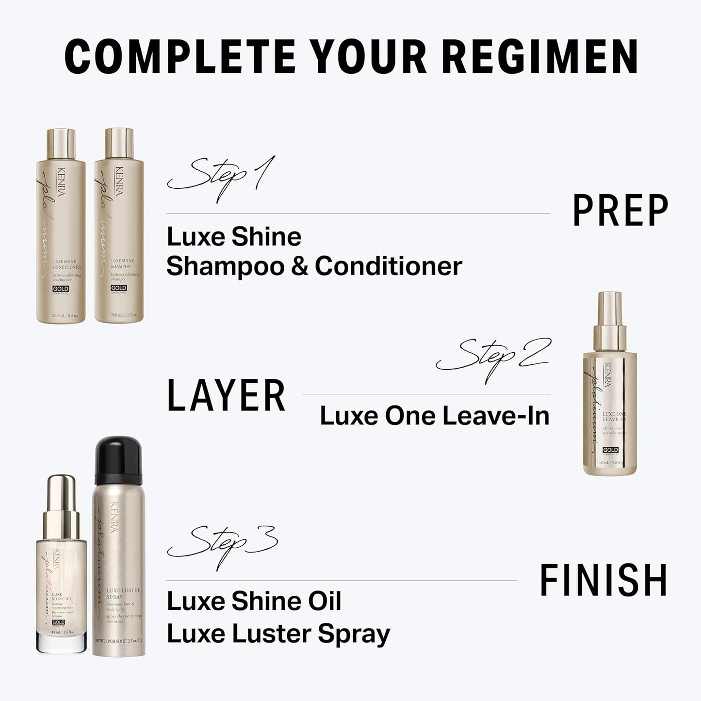 Kenra Platinum Luxe Luster Spray - Luminous Hair & Body Mist for All Hair Types, 2.5 oz