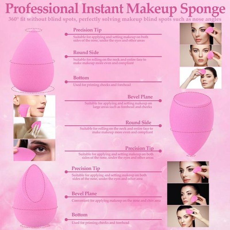 14 Pcs Make up Sponges Beauty Sponges Blender with 4 Pcs Powder Puff and 4 Pcs Mini Makeup Sponge for Foundation,Liquid,Powder,Concealer,Cream