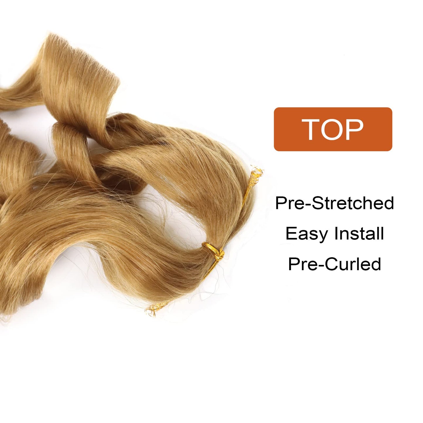 French Curly Braiding Hair Pre Stretched for Goddess Braids 14 Inch 8 Packs Spanish Braiding Hair Bouncy Braiding Hair French Curl Crochet Braids Blonde Braiding Hair Extensions(14 Inch/Pack of 8, 27)