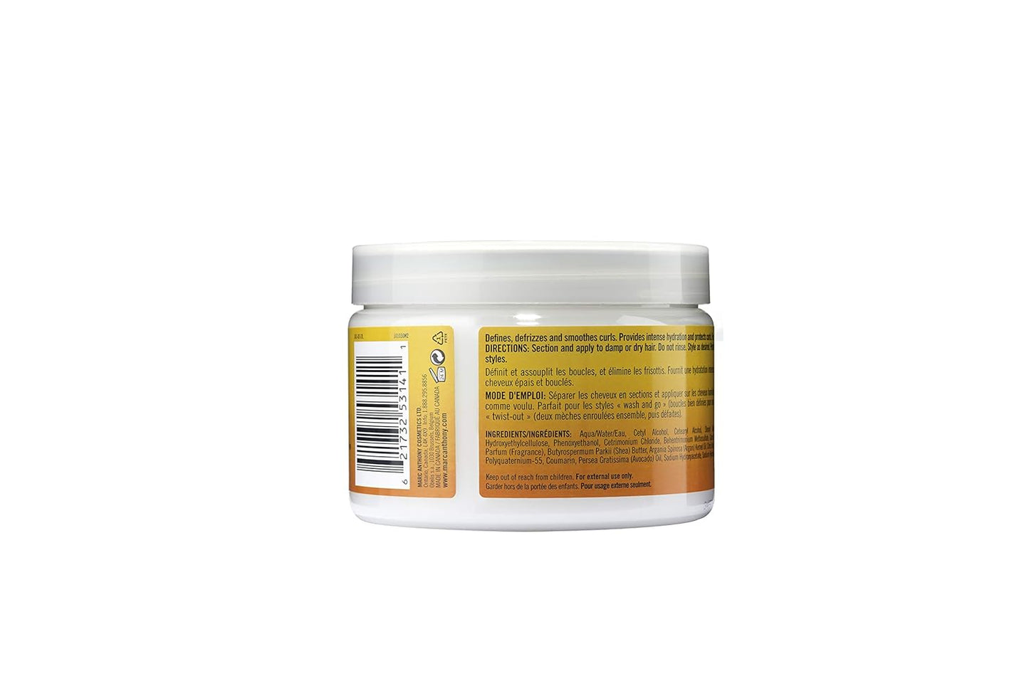 Marc Anthony Coconut Smoothie Hair Cream - Defrizzing Curl-Defining Hair Cream for Definition & Long-Lasting Hold with Avocado Oil - Sulfate-Free & Professional Haircare For All Hair Types