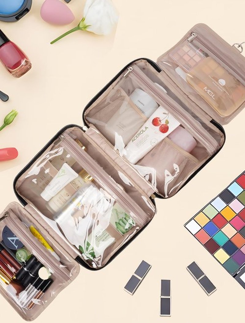 BALULHG Travel Toiletry Bag for Women Large Capacity with Hook - Portable Cosmetic Case,Hanging Makeup Bag for Full Sized Toiletries,Travel Essentials for Business Trips and Camping