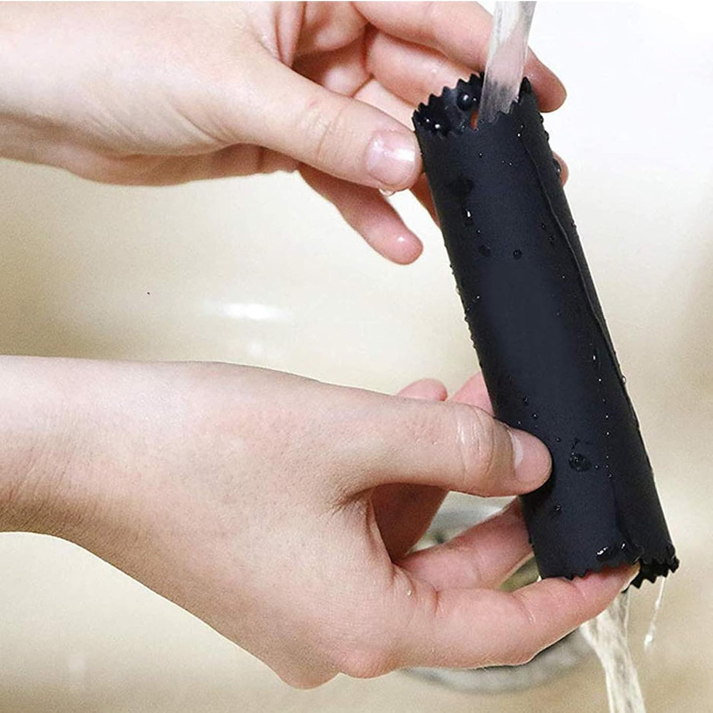 Silicone Garlic Peeler Set - Easy Roller Tube Kitchen Tool | Odor-Free, 2-Pack (Black & Clear)