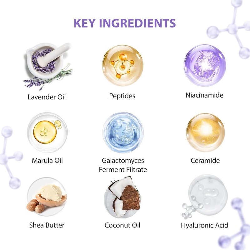 Lavender Bath & Body Gift Basket Set - 25 Pcs Hydrating Skin Care for Women | Self-Care Spa Gifts, Necklace Included