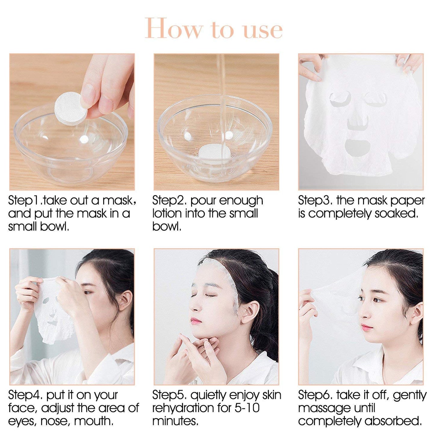 Pormasbenzer Natural 24Pcs DIY Compressed Facial Mask Cotton Face Mask Sheet Grain Skin Care Dry Sheet Mask Paper Face Cotton Mask Sheet with Free