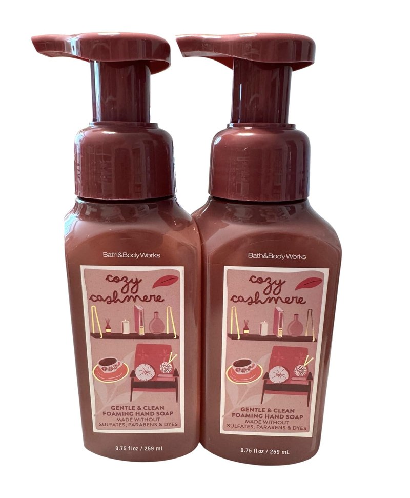 Bath and Body Works Gentle & Clean Foaming Hand Soap 8.75 Ounce 2-Pack (Cozy Cashmere)