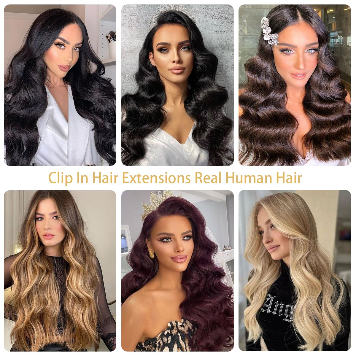 Clip in Hair Extensions Real Human Hair Clip ins Human Hair Extensions for Women Invisible Natural Straight Seamless Clip on Hair Extensions 8pcs Double Weft 90g (#4 Medium Brown, 24 Inch)