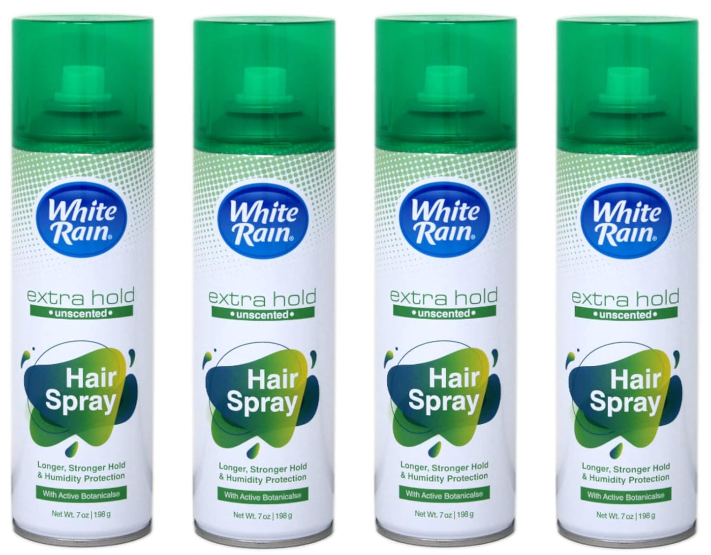 White Rain Hairspray Extra Hold Unscented, 7 oz (Pack of 8), Aerosol Hairspray for Women & Men, Humidity Resistant, Fragrance-Free, Non-Sticky, Finishing Hair Spray Extra Hold for All Hair Types