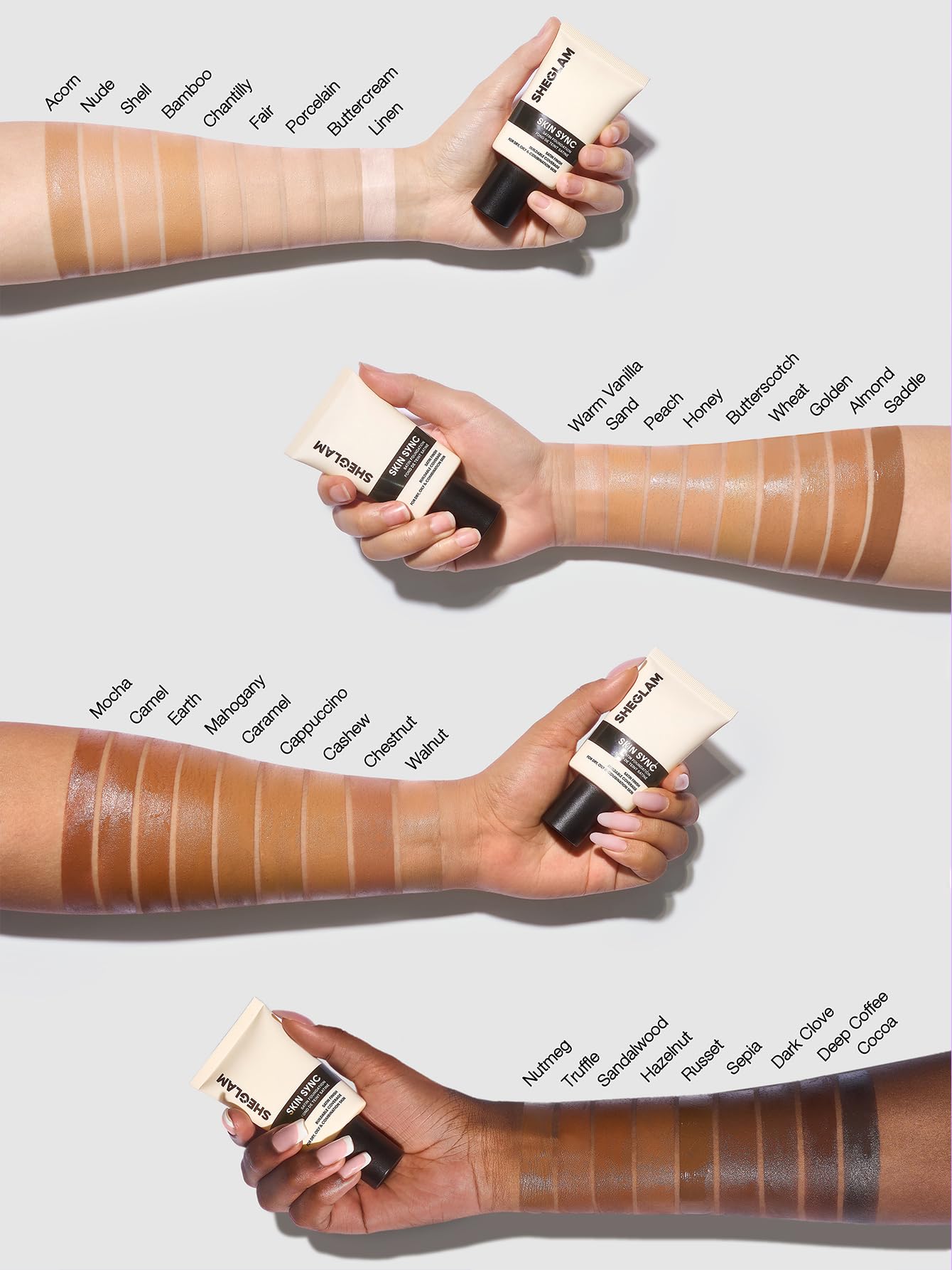 SHEGLAM Skin Sync Satin Foundation-Shell