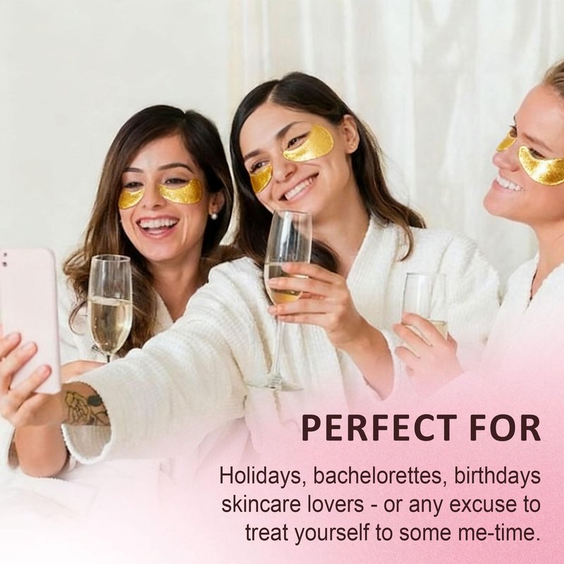 Amouy Eye Mask,30 Pairs for Dark Circles, Puffy Eyes, Undereye Bags,Wrinkles,Eye Mask with 24K Gold,Lavender, Blueberry, Pomegranate&Aloe Vera, Eye Treatment Skin Care for Men & Women Gift