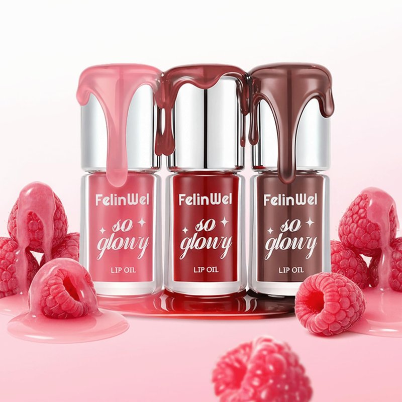 FelinWel Moisturizing Lip Oil with Glossy and Sheer Finish, Blur-Glowy Texture, Nourishing Ingredients, Smooth, Light-weight and Comfortable, 02
