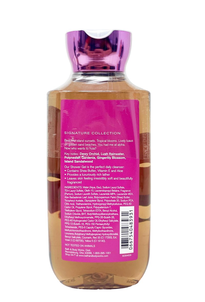 Bath & Body Works Aloha Waterfall Orchid Shower Gel 2-Pack with a Himalayan Salts Springs Bar Soap - Full Size
