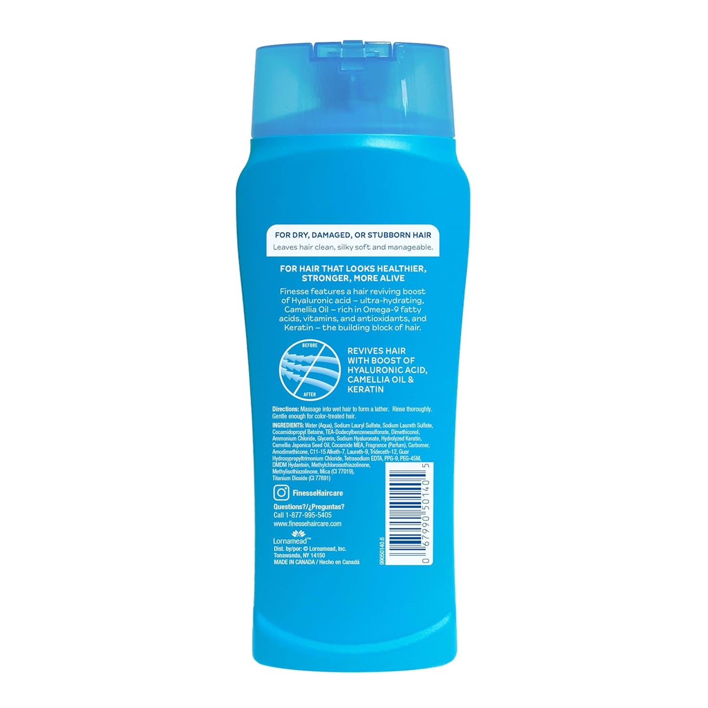 FINESSE Restore + Strengthen Moisturizing 2in1 Shampoo + Conditioner, 13 oz (Pack of 6), Moisturize & Repair Dry or Damaged Hair