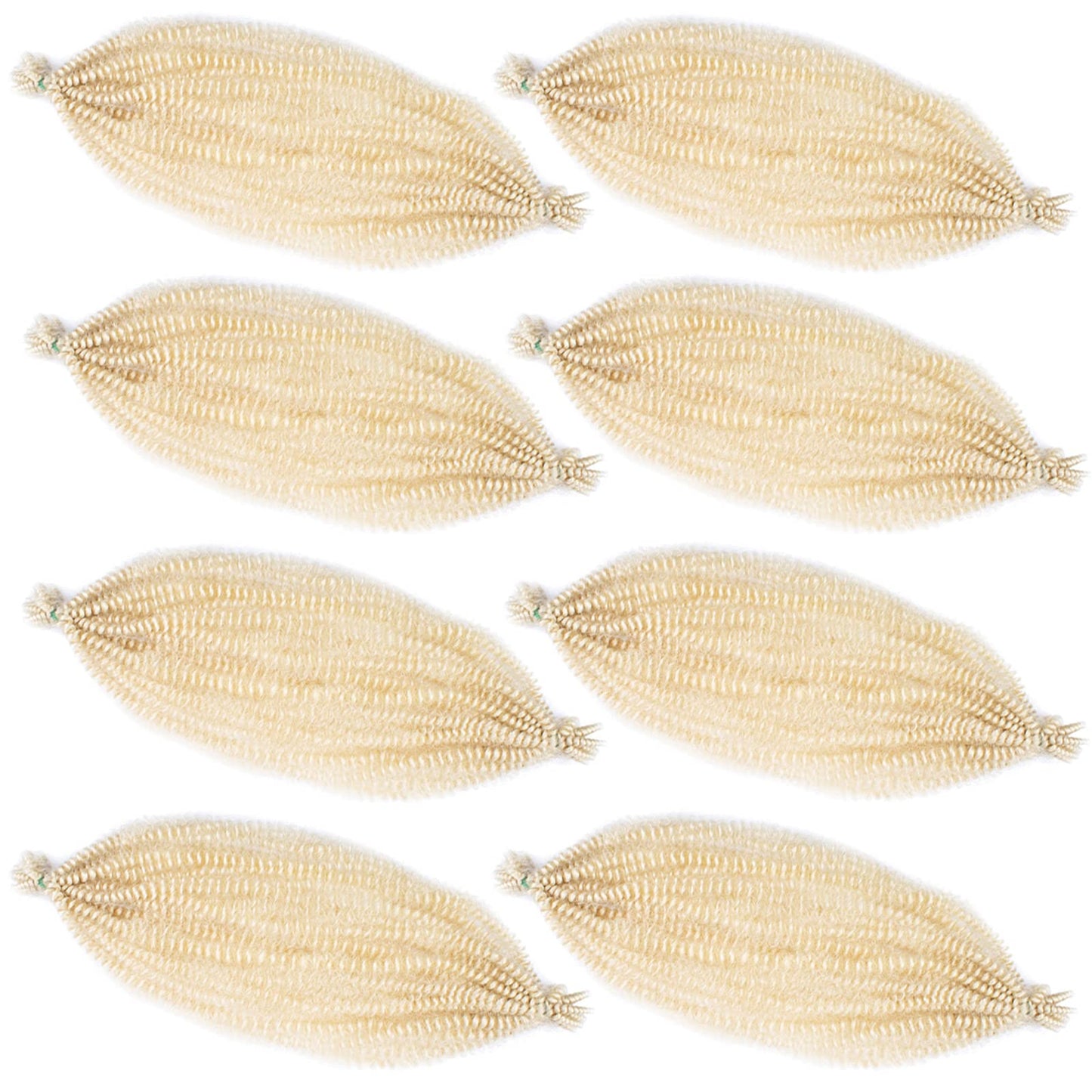 ZRQ 24 Inch Pre-Separated Springy Afro Twist Hair For Distressed Locs 8 Packs Marley Crochet Braiding Hair Blond Synthetic Hair Extension For Black Women 8 Strands/Pack (613#)