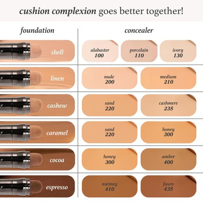 Julep Cushion Complexion Medium Coverage Foundation - Cocoa| Covers, Brightens & Evens Skin Tone | On-The-Go Cushion Applicator | Hyaluronic Acid, Vitamin B5 & E