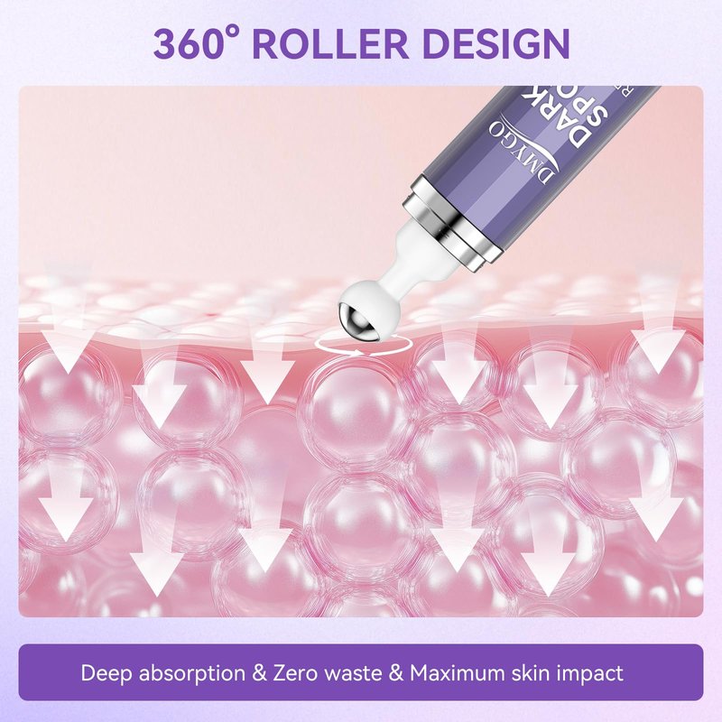 Dark Spot Remover for Face Body and Hands, Dark Spot Corrector for Melasma Age Spot Sun Spot, Brown Spot Remover for Women and Men with 360° Roller - 0.67 floz
