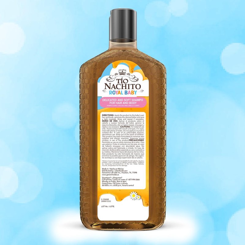Tio Nacho TIO Nachito Hypoallergenic Baby Shampoo with Royal Jelly & Chamomile - Gentle, Tear-Free Body Wash, 13.5 fl oz (Pack of 3)