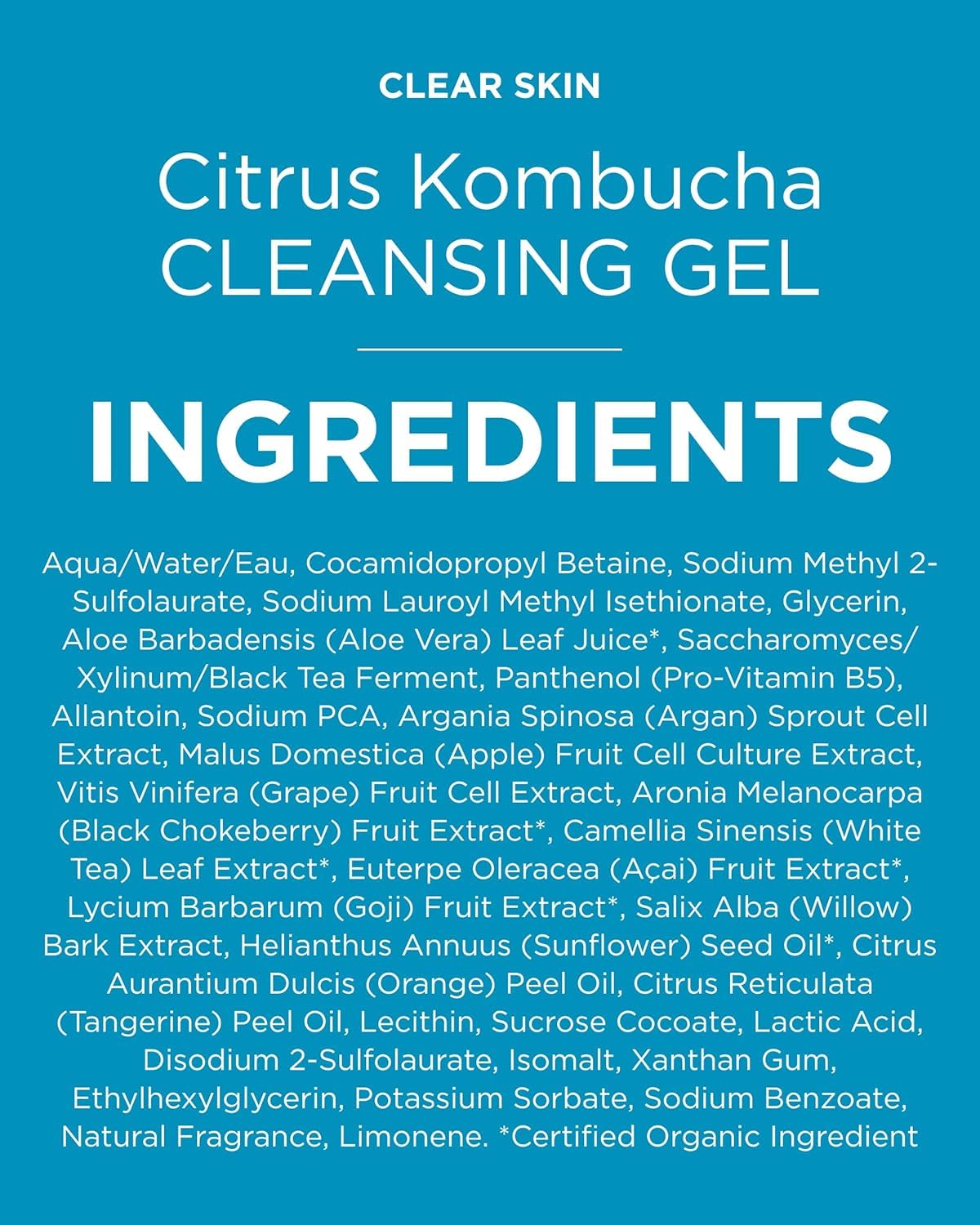 Andalou Naturals Clear Skin Citrus Kombucha Gel Face Cleanser (6 fl oz)