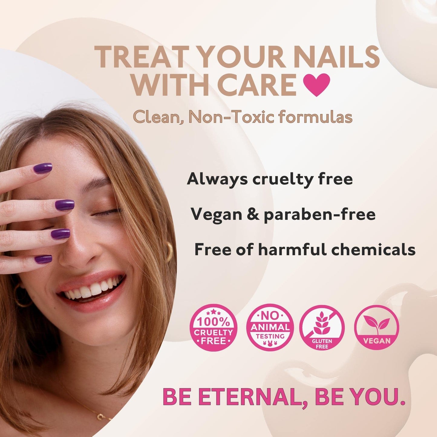 Eternal Red Nail Polish Set for Women (ROCK & ROSE) - Pink Nail Polish Set for Girls - Long Lasting & Quick Dry Fingernail Polish Kit for Home DIY Manicure & Pedicure - Made in USA, 13.5mL (Set of 4)