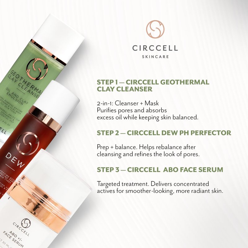 CIRCCELL Geothermal Clay Cleanser – Hydrating Facial Cleanser - Arctic Clay and Essential Oils Deep Clean & Detox Skin – Hydrating Clay Face Wash or Mask for All Skin Types