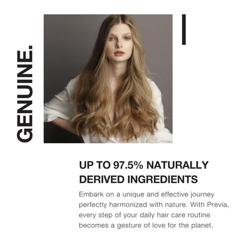 PREVIA Hydrating Leave-in Conditioner Spray with White Truffle Extract - Reconstructive Biphasic Detangling Treatment for Damaged, Dry, and Brittle Hair - Tames Frizz & Controls Static 3.3 Floz