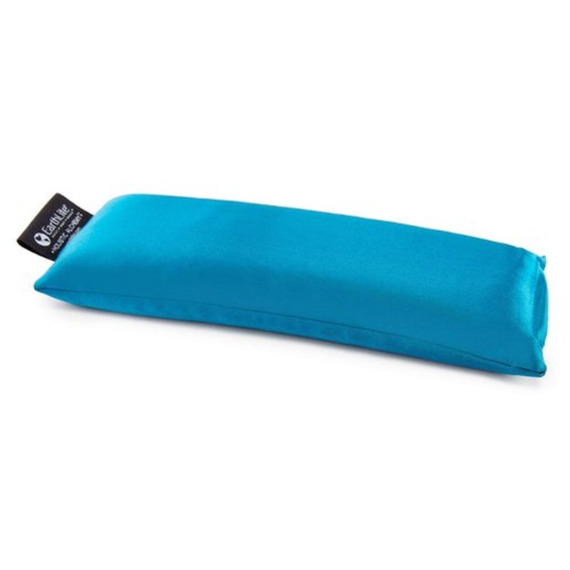 EARTHLITE Holistic Alchemy Aromatherapy Eye Pillow - 100% Silk Cover, Natural Herbs & Flax Seeds, Weighted, Cooling & Soothing Teal Blue