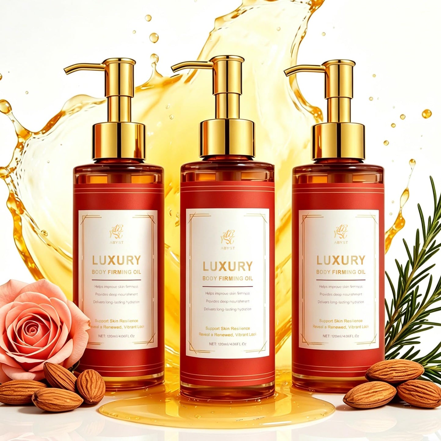Body Firming Oil - Luxury Toning & Tightening Treatment for Crepey Skin - Hydrating, Nourishing Elixir to Improve Skin Texture & Elasticity - 120ml (3)