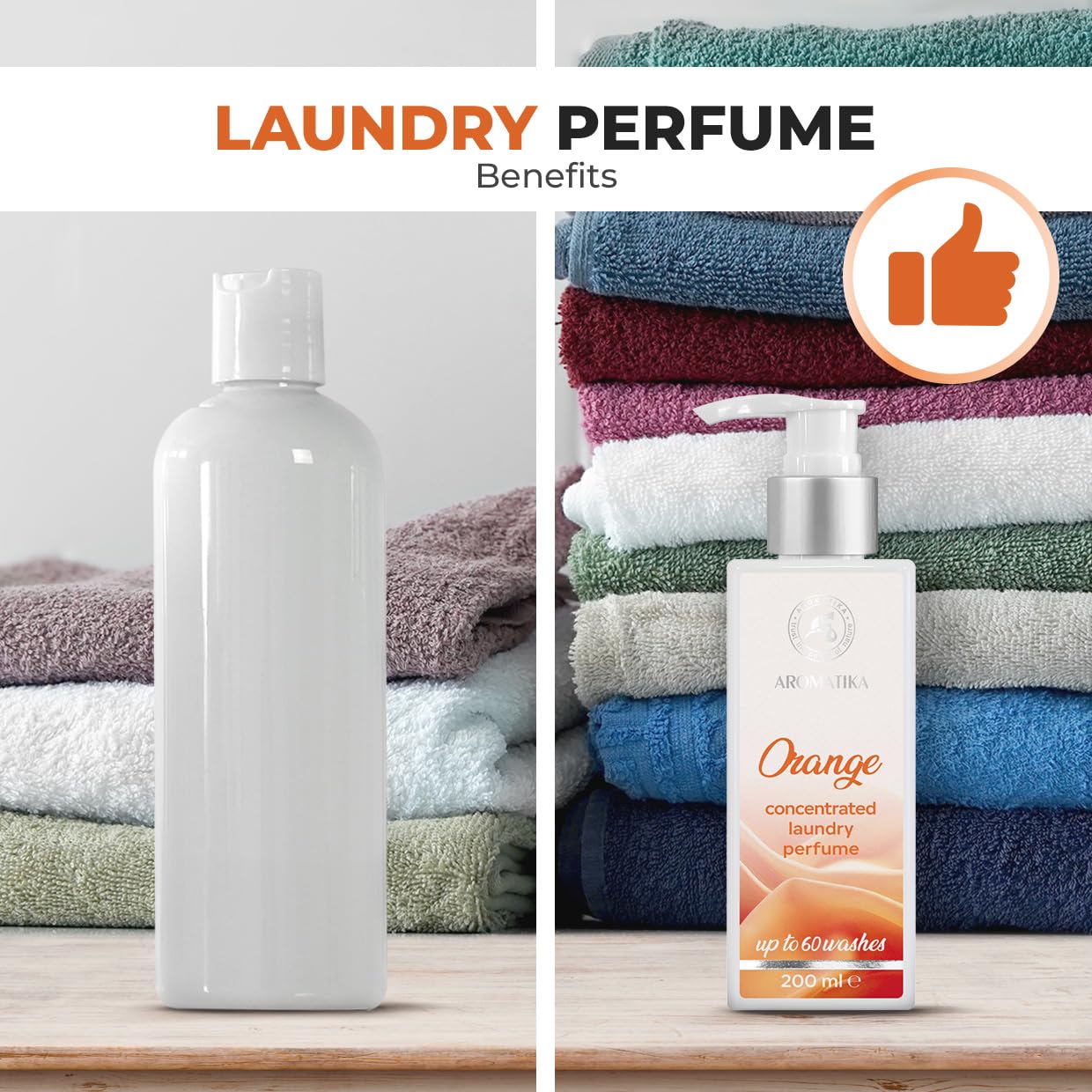 Concentrated Orange Laundry Scent Booster – 200 ml – Liquid Laundry Fragrance – Linen Freshener – Fresh Citrus Aroma for Washing and Home Use