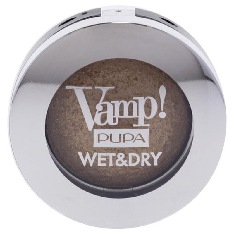 Pupa Milano Vamp! Wet And Dry Baked Eyeshadow - Brilliant, Highly Pigmented Colors - Light And Creamy Makeup Formula - Professional Quality Shimmer Powder Eye Shadows - 101 Precious Gold - 0.035 Oz