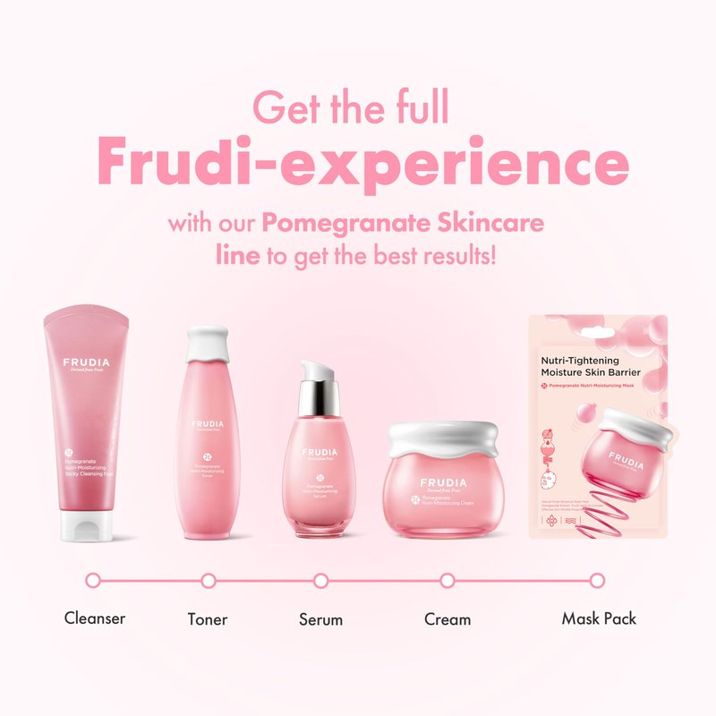 FRUDIA Pomegranate Nutri-Moisturizing Face Cream (0.35 oz) - Anti-Aging and Firming Korean Face Moisturizer w/63% Pomegranate Extract, BL-FILL UP & Vegan Collagen | Vegan & Cooling