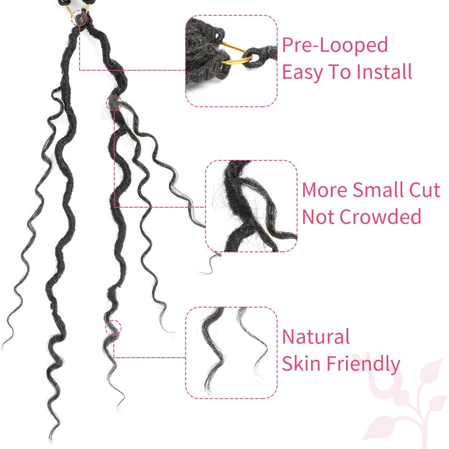 Alicoco Goddess Locs Crochet Hair 14 Inch 8 Packs Faux Locs Crochet Hair For Women Boho Soft Locs Pre-looped River Crochet Locs With Curly Ends (14 Inch (Pack of 8), 2#)