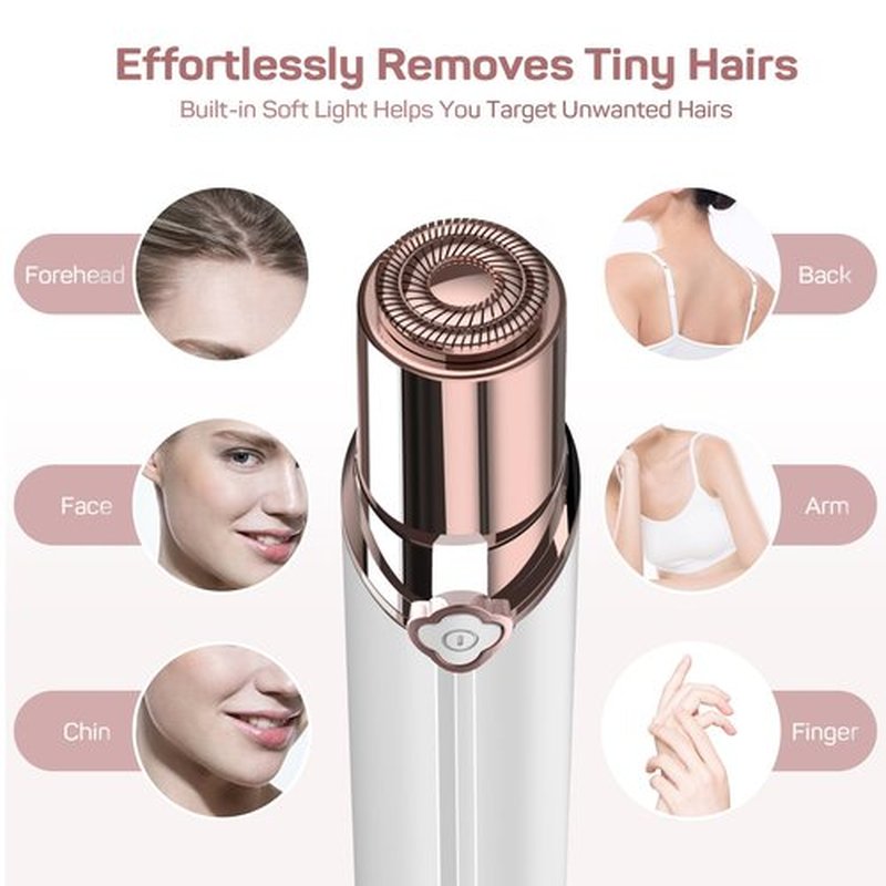 Facial Hair Removal for Women, Hair Removal Device(2024), Gurelax Facial Hair Remover for Chin, Upper Lip, with 4 x Replacement Heads