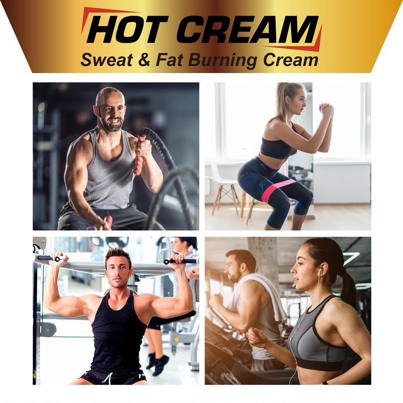 Sweat Cream for Skin, 2 Pack Workout Enhancer Promotes Circulation for Target Areas, Support Muscle Warm-up & Improve Exercise Effect, Skin Tightening and Elasticity, Sweat Cream for Women & Men