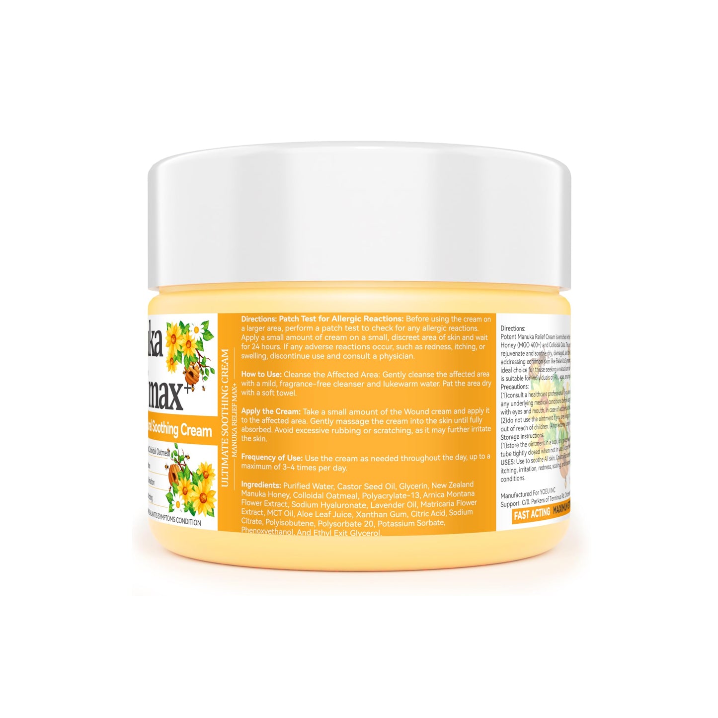 1 Pack Balanitis Relief Cream - Manuka Honey Tea Tree Oil Balm, 100% Organic Natural, Gentle, Soothing Ointment, Relief from Irritation, Itch, Redness, Balanitis, Maximum Strength Treat, Fast Acting
