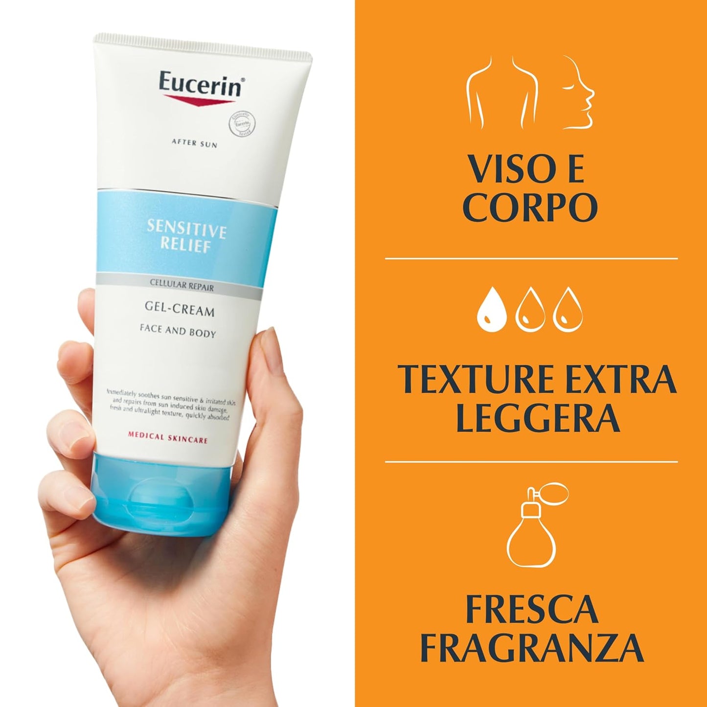 Eucerin After Sun Lotion 200ml - Soothing Moisturizer for Sunburn Relief