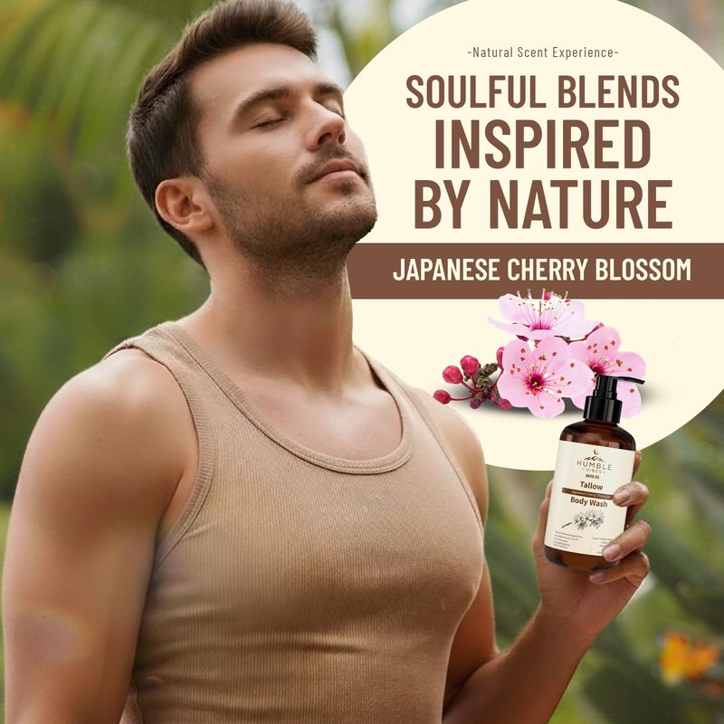 New!, Natural Tallow Body Wash, Made With Naturally Derived Plant Based Ingredients & Tallow, Free of Harsh Chemicals, Great for Eczema, Itchy Dry Skin, Moisturization, Eucalyptus + Cedar