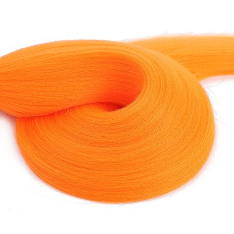 Newluyang Orange Braiding Hair Pre Stretched,Top Silky Color Blend Synthetic Fiber Easy Braid Hair Extensions,26inch 3packs Yaki Texture Crochet Hair Braids(Orange)