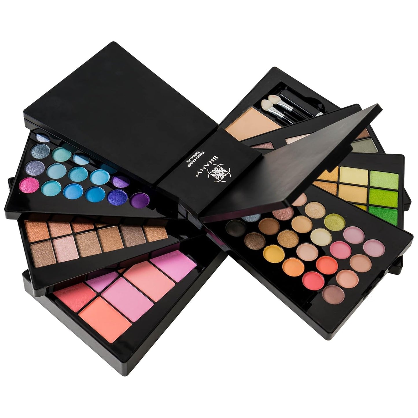 SHANY All About That Face Makeup Kit - All in one Beginner Makeup Set - Eye Shadows, Lip Colors, Face Makeup, Cosmetics applicators & More.