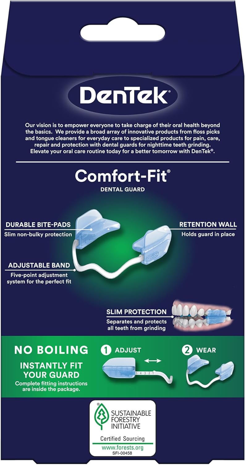 DenTek Comfort-Fit Night Guard for Teeth Grinding + 90 Efferdent Cleanser Tablets