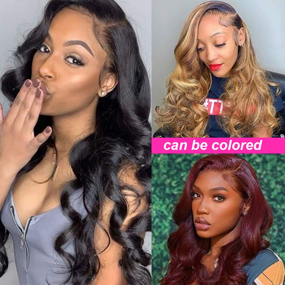 Body Wave Bundles Human Hair 4 Bundles 18 20 22 24 inch 4 pack 12A Brazilian Virgin Weave Hair Extensions 100% Unprocessed Human Hair Bundles Quick Weave Bundles Natural Black