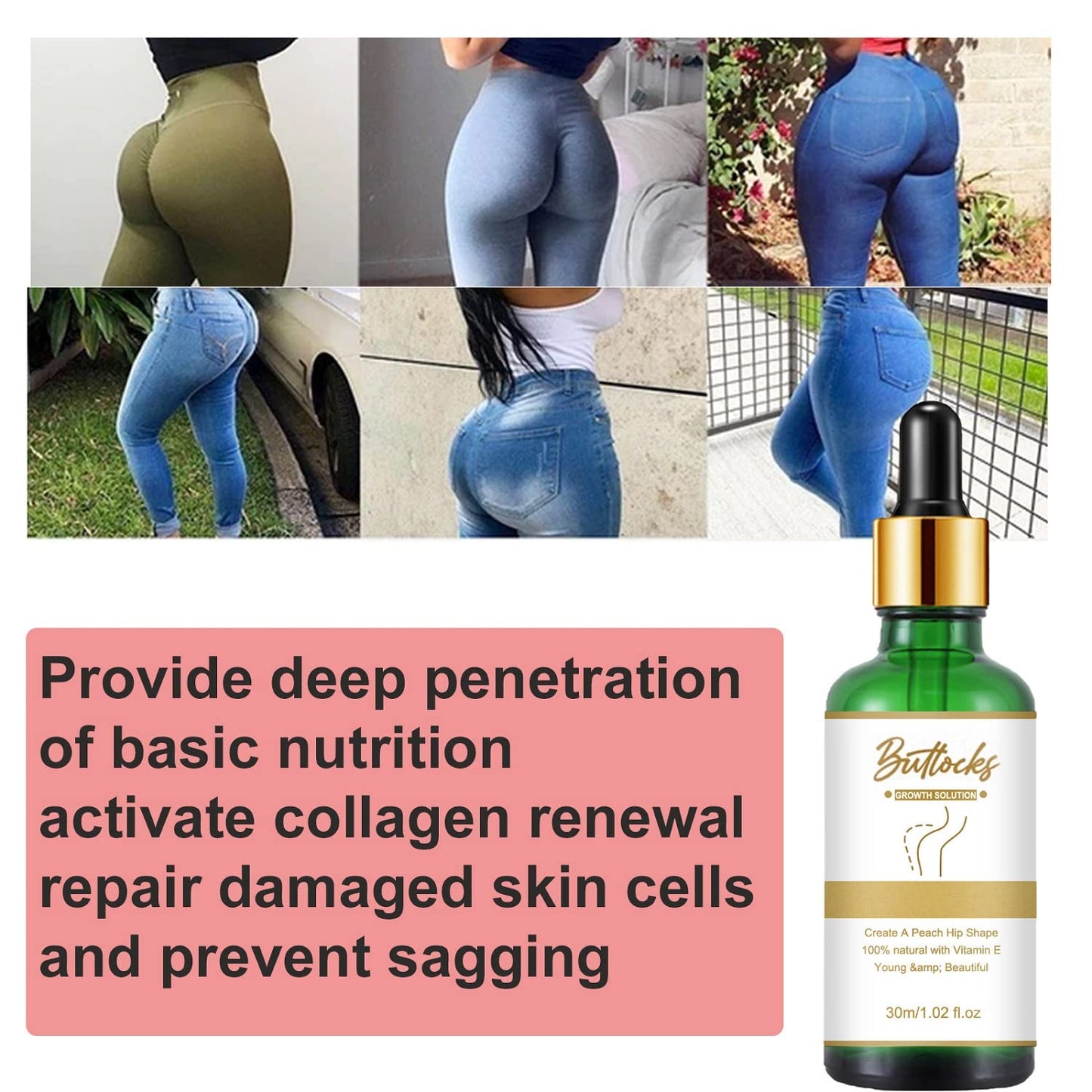 2pc Hiplift Buttocks Essential Oil, Butt Firming Enhancement Essential Oil for Women, Natural Herbal Hip Lift Up Massage Oil, Hip up Oil, Bigger Buttock Firm Massage Oil for Women