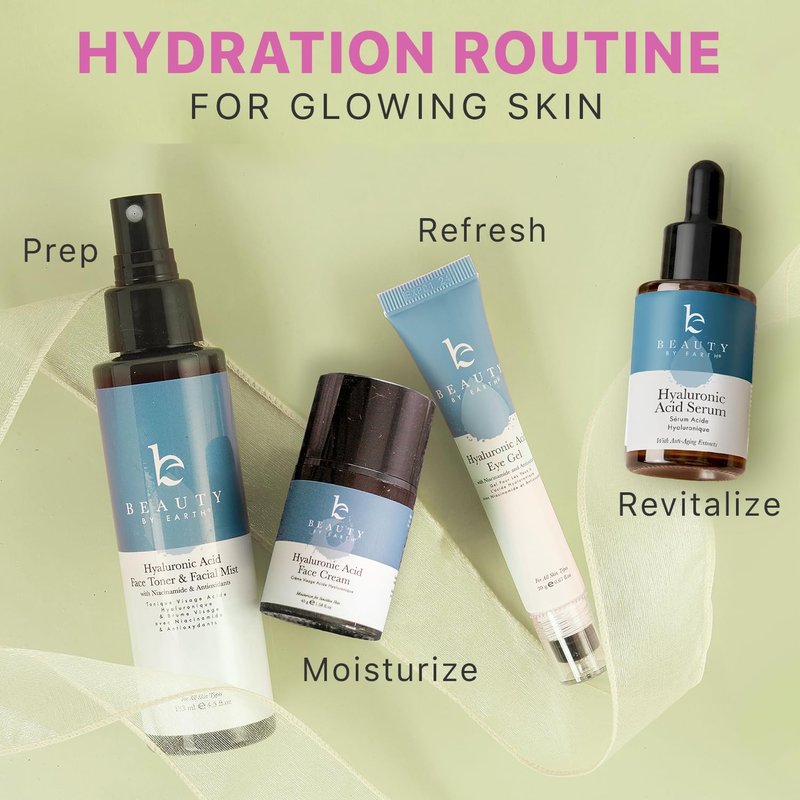 Hyaluronic Acid Moisturizer for Face - USA Made with Organic & Natural Ingredients, Hydrating Anti Aging Face Moisturizer for Dry Skin with Glycerin & Vitamin E, Unscented Anti Wrinkle Cream