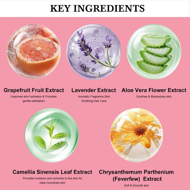 Camellia & Magnolia Facial Skin Care Set, 27 Pcs Bath & Body Spa Basket for Women, Beauty Care Kit, Makeup Bag, Face Serum, Perfume, Christmas, Mother Day, Valentine's, Birthday, Bridal Shower