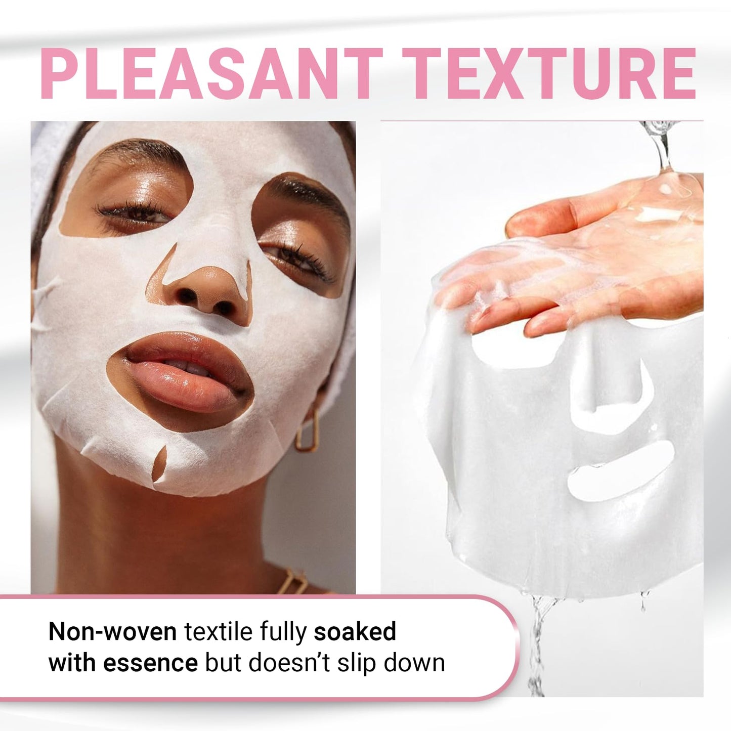 VIABEAUTY 8 Pack of Collagen Face Mask with Ceramides - Rejuvenating Facial Sheet Mask, Reduce Wrinkles & Fine Lines - Face Masks Skincare Moisturizing Collagen Mask for All Skin Types