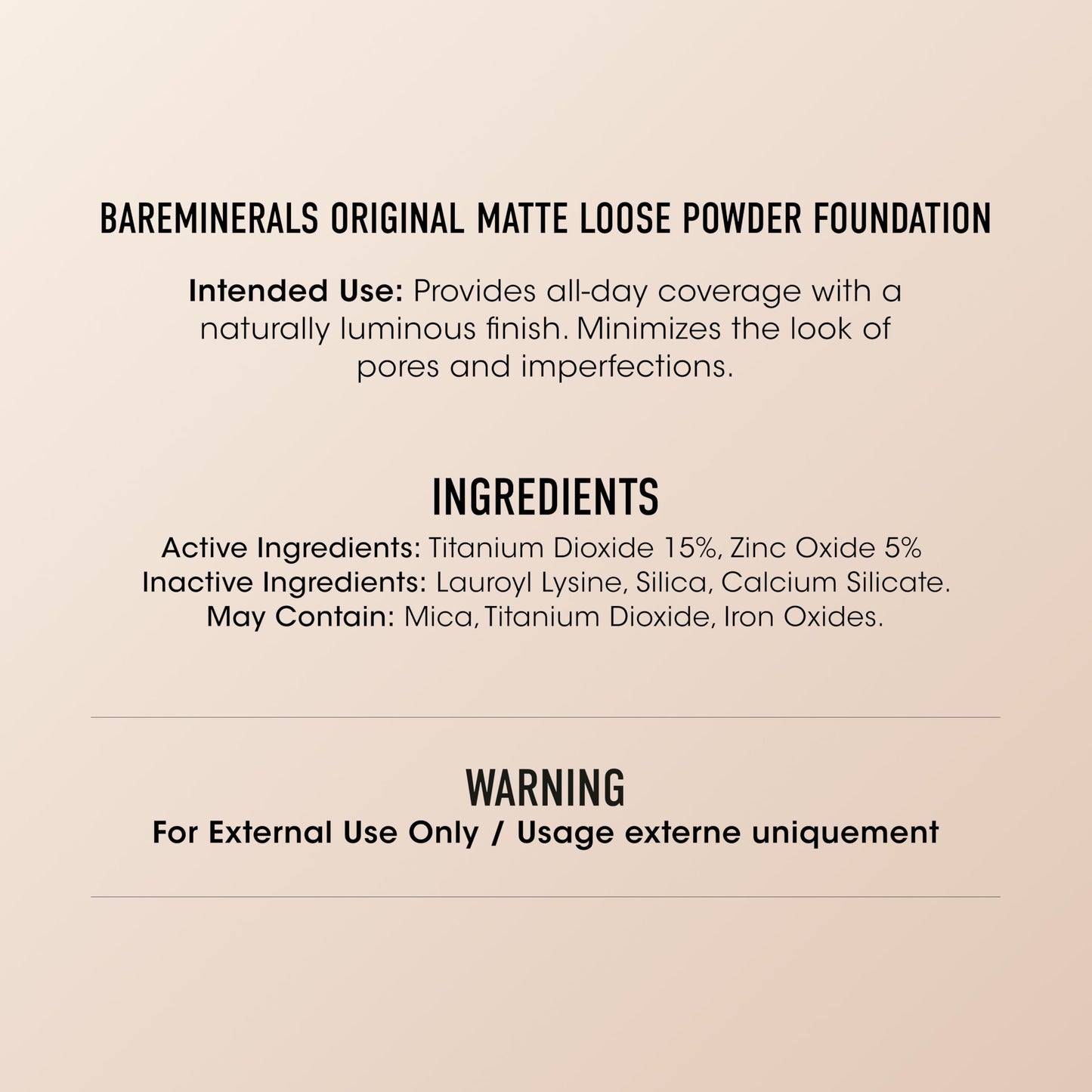 Original Matte Loose Mineral Foundation SPF 15, 11 Soft Medium, Vegan, Cruelty-Free & Dermatologist-Tested